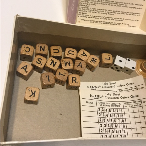 1968 Scrabble Crossword Cubes Game - Picture 5 of 6